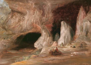 Burrangalong Cavernの南口にある石lag柱
